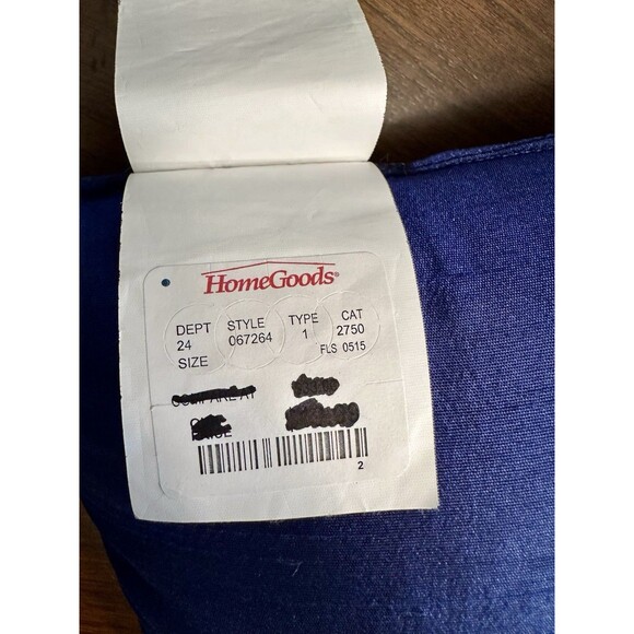 Max Studio Home "Beauty" 12x12 Beaded Decorative Throw Pillow Navy Blue Accent - Picture 7 of 8